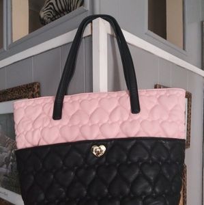 Betsy Johnson Quilted Heart Tote